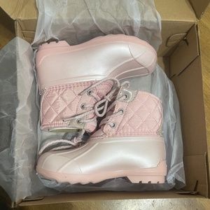 Toddler Pink Sperry Boots Size 9
